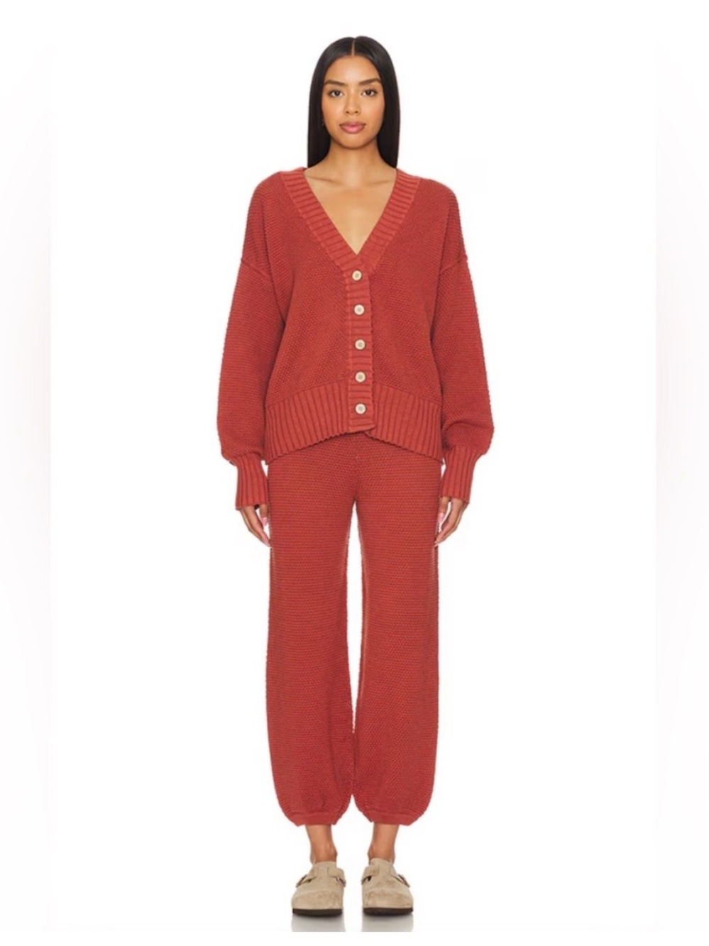 Free People Canyon Sunset Hailee Cardi Sweater Jogger Coord Set Size Medium